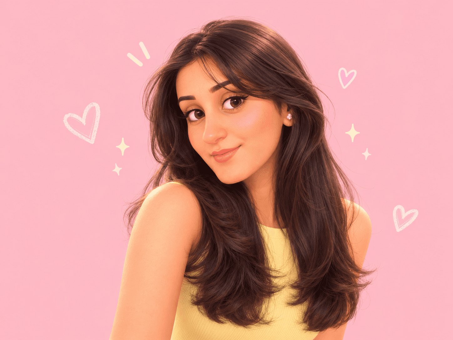 Illustrated portrait of Vanshika